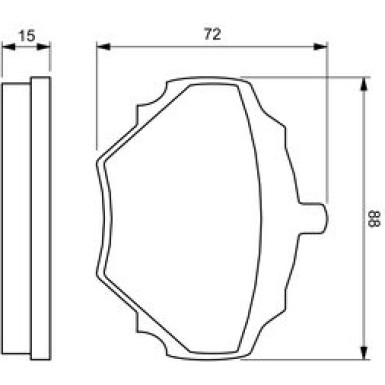 0 986 424 563 Bremsbelagsatz, Scheibenbremse