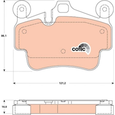 TRW Bremsbelagsatz, Scheibenbremse COTEC GDB1836