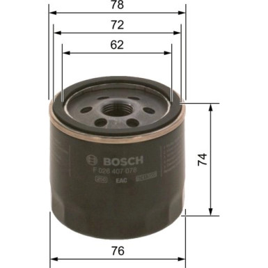 BOSCH F 026 407 078 Ölfilter BOSCH F 026 407 078 Ölfilter