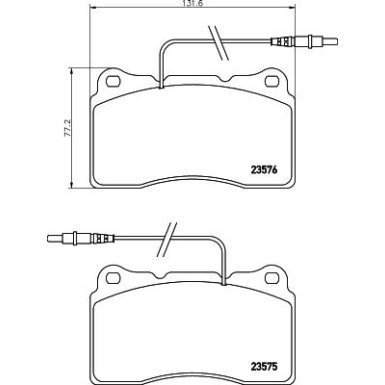 Hella | Bremsbelagsatz, Scheibenbremse | 8DB 355 018-671
