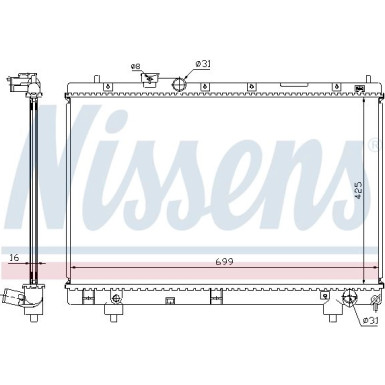 Nissens | Kühler, Motorkühlung | 64795A