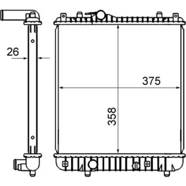 Mahle | Kühler, Motorkühlung | CR 837 000S