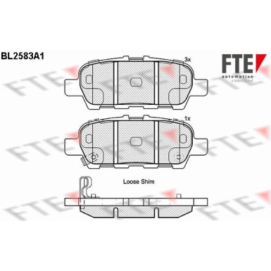 9010833 Bremsbelagsatz, Scheibenbremse