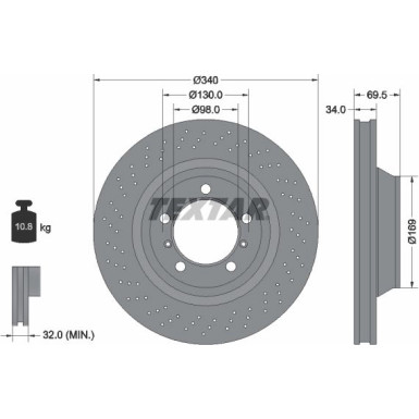 Textar | Bremsscheibe | 92287805