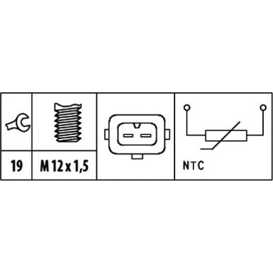 6PT 009 309-511 Sensor, Kühlmitteltemperatur