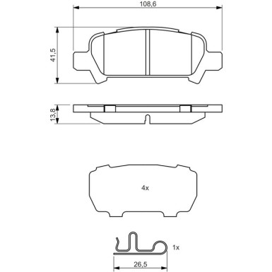 0 986 494 445 Bremsbelagsatz, Scheibenbremse