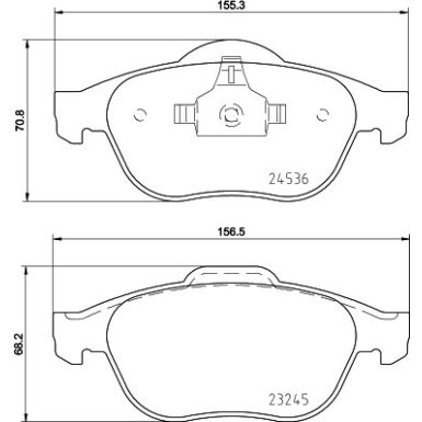 Hella | Bremsbelagsatz, Scheibenbremse | 8DB 355 013-241