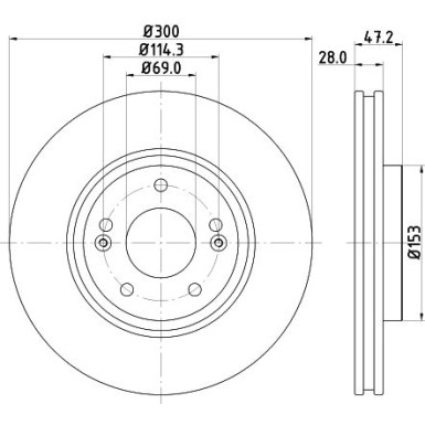 Hella | Bremsscheibe | 8DD 355 128-831