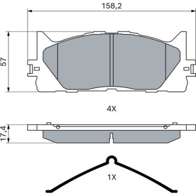 0 986 494 430 Bremsbelagsatz, Scheibenbremse