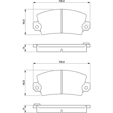BOSCH Bremsbelagsatz, Scheibenbremse 0 986 461 396