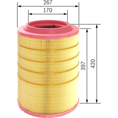 BOSCH F 026 400 533 Luftfilter