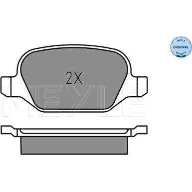 Meyle Bremsbelagsatz, Scheibenbremse MEYLE-ORIGINAL: True to OE 025 252 3717