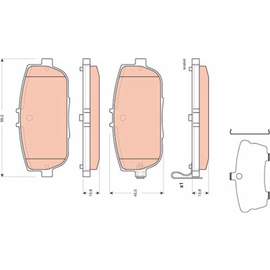 GDB3402 Bremsbelagsatz, Scheibenbremse