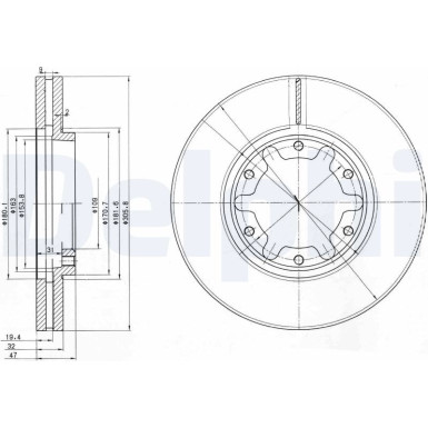 Delphi | Bremsscheibe | BG3817