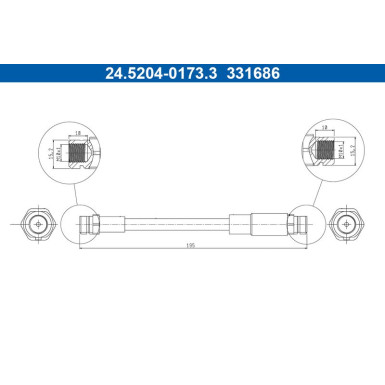 24.5204-0173.3 Bremsschlauch 24.5204-0173.3 Bremsschlauch