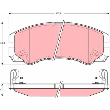 GDB3162 Bremsbelagsatz, Scheibenbremse