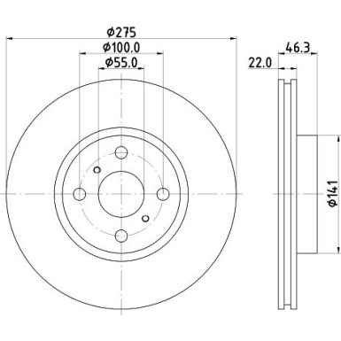 Hella | Bremsscheibe | 8DD 355 113-591