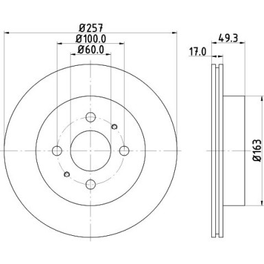 Hella | Bremsscheibe | 8DD 355 110-971