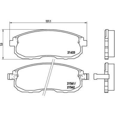 P 56 021 Bremsbelagsatz, Scheibenbremse PRIME LINE