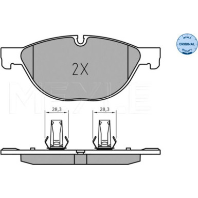 Meyle Bremsbelagsatz, Scheibenbremse MEYLE-ORIGINAL: True to OE 025 238 9518