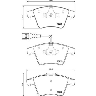 Brembo | Bremsbelagsatz, Scheibenbremse | P 85 149