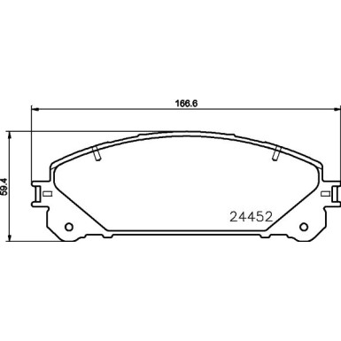 Hella | Bremsbelagsatz, Scheibenbremse | 8DB 355 015-461