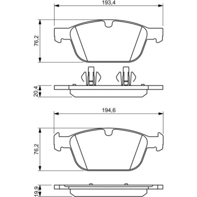 0 986 494 305 Bremsbelagsatz, Scheibenbremse
