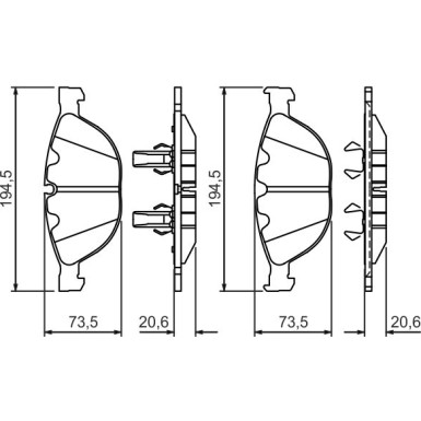 0 986 494 349 Bremsbelagsatz, Scheibenbremse
