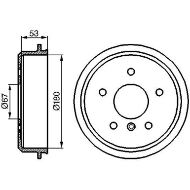 0 986 477 096 Bremstrommel