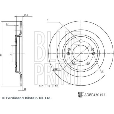 Blue Print | Bremsscheibe | ADBP430152