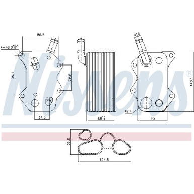 90660 Ölkühler, Motoröl ** FIRST FIT **