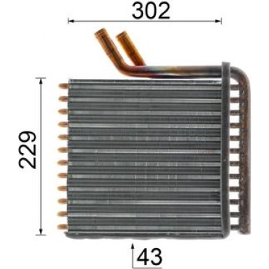 Mahle | Wärmetauscher, Innenraumheizung | AH 167 000P