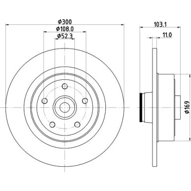 Hella | Bremsscheibe | 8DD 355 123-361