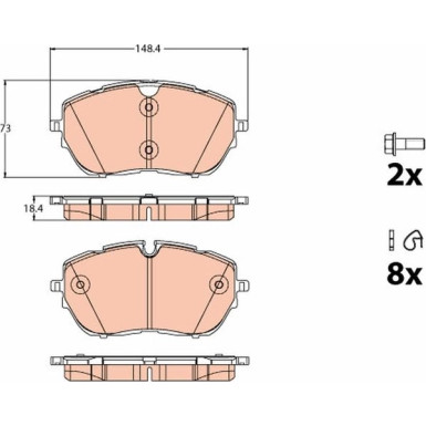 GDB2121 Bremsbelagsatz, Scheibenbremse