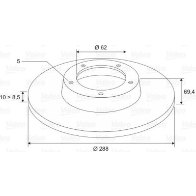 Valeo | Bremsscheibe | 197341 Valeo | Bremsscheibe | 197341