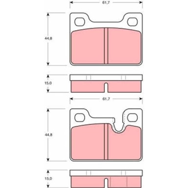 TRW | Bremsbelagsatz, Scheibenbremse | GDB247