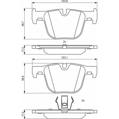 BOSCH Bremsbelagsatz, Scheibenbremse 0 986 494 786