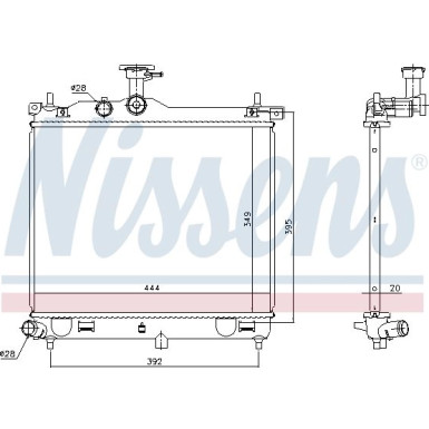 Nissens | Kühler, Motorkühlung | 67610