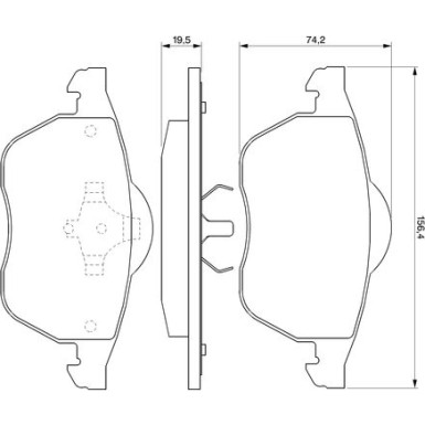0 986 424 481 Bremsbelagsatz, Scheibenbremse