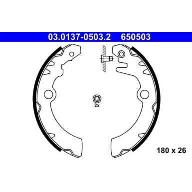 03.0137-0503.2 Bremsbackensatz 03.0137-0503.2 Bremsbackensatz