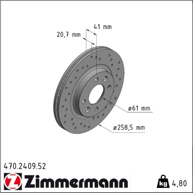 Zimmermann Bremsscheibe SPORT Z 470.2409.52