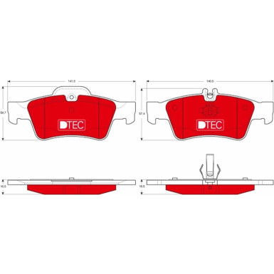 GDB1546DTE Bremsbelagsatz, Scheibenbremse DTEC COTEC