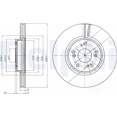 Delphi | Bremsscheibe | BG3978