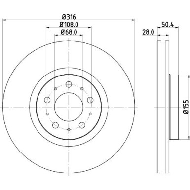 Hella | Bremsscheibe | 8DD 355 128-191