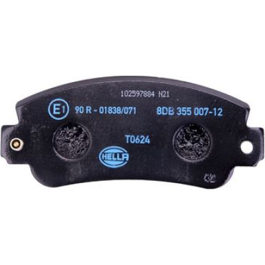 Hella | Bremsbelagsatz, Scheibenbremse | 8DB 355 007-121