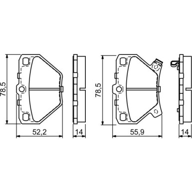 0 986 424 630 Bremsbelagsatz, Scheibenbremse