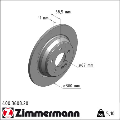 400.3608.20 Bremsscheibe COAT Z