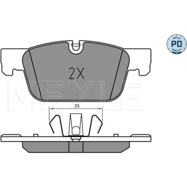 Meyle Bremsbelagsatz, Scheibenbremse MEYLE-PD: Advanced performance and design 025 220 9817/PD