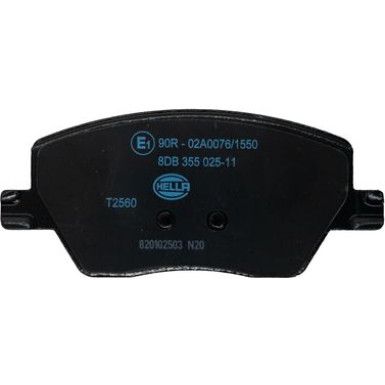 Hella | Bremsbelagsatz, Scheibenbremse | 8DB 355 025-111