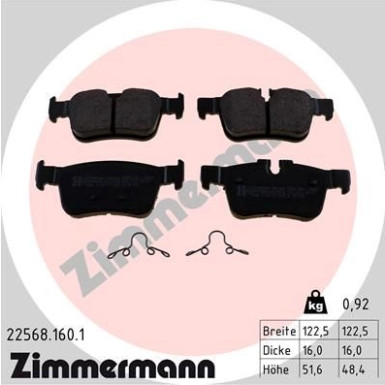 22568.160.1 Bremsbelagsatz, Scheibenbremse